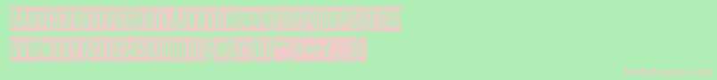 Wallowxenon Font – Pink Fonts on Green Background