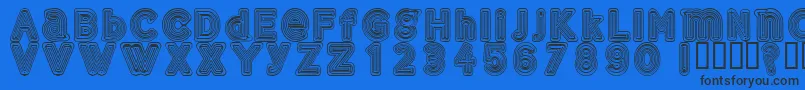 Gelam Font – Black Fonts on Blue Background