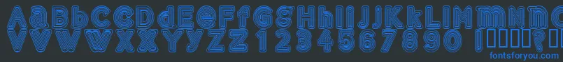 Gelam Font – Blue Fonts on Black Background