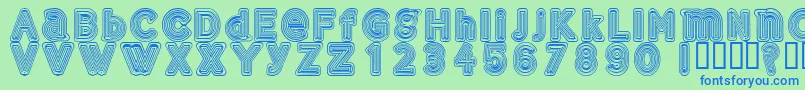 Gelam Font – Blue Fonts on Green Background