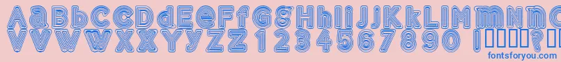 Gelam Font – Blue Fonts on Pink Background