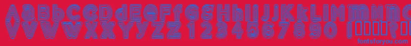 Gelam Font – Blue Fonts on Red Background