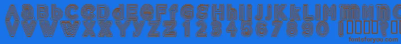 Gelam Font – Brown Fonts on Blue Background