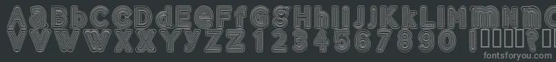 Gelam Font – Gray Fonts on Black Background