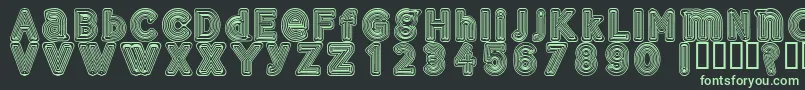 Gelam Font – Green Fonts on Black Background
