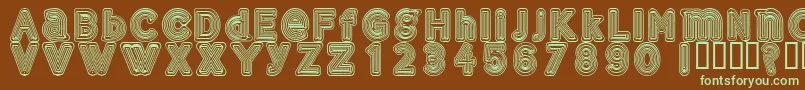 Gelam Font – Green Fonts on Brown Background