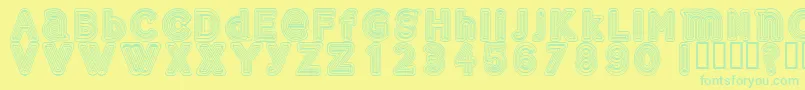 Gelam Font – Green Fonts on Yellow Background