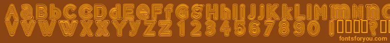 Gelam Font – Orange Fonts on Brown Background