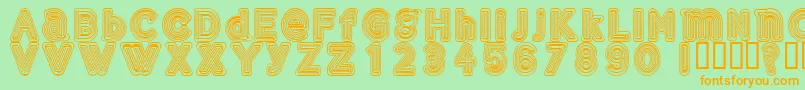 Gelam Font – Orange Fonts on Green Background