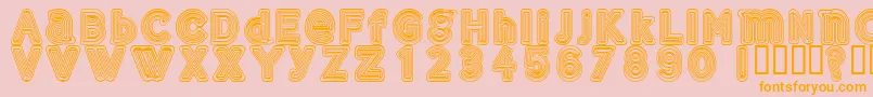 Gelam Font – Orange Fonts on Pink Background