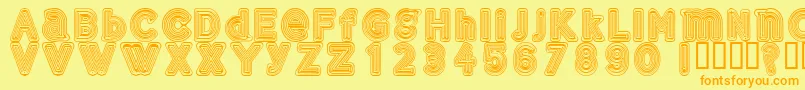 Gelam Font – Orange Fonts on Yellow Background