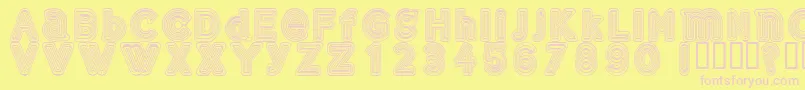 Gelam Font – Pink Fonts on Yellow Background