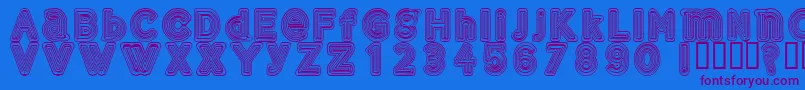Gelam Font – Purple Fonts on Blue Background