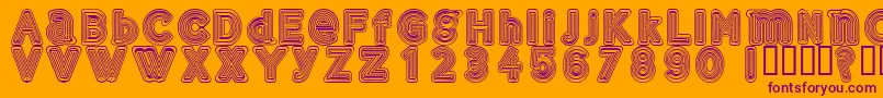 Gelam Font – Purple Fonts on Orange Background