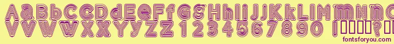 Gelam Font – Purple Fonts on Yellow Background