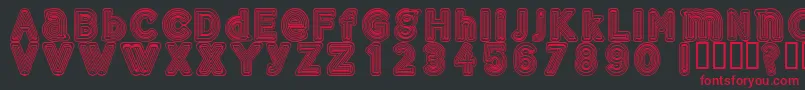 Шрифт Gelam – красные шрифты на чёрном фоне
