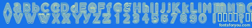 Gelam Font – Yellow Fonts on Blue Background