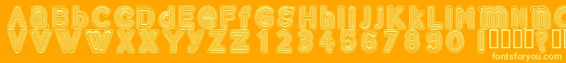 Gelam Font – Yellow Fonts on Orange Background