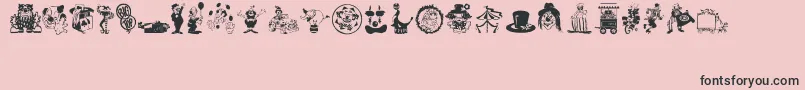 フォントBigtop – ピンクの背景に黒い文字
