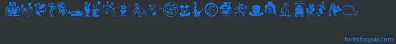 Bigtop Font – Blue Fonts on Black Background