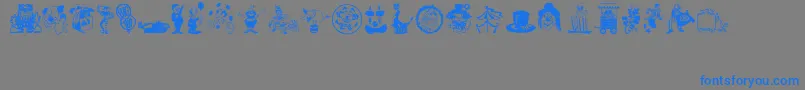 Шрифт Bigtop – синие шрифты на сером фоне