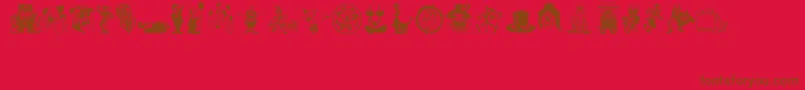 フォントBigtop – 赤い背景に茶色の文字