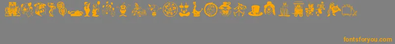 Bigtop Font – Orange Fonts on Gray Background