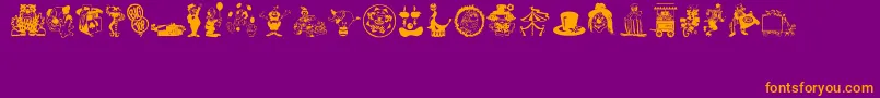 Bigtop Font – Orange Fonts on Purple Background