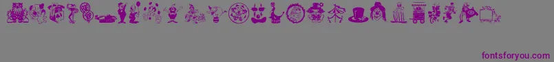 Шрифт Bigtop – фиолетовые шрифты на сером фоне