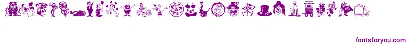 Шрифт Bigtop – фиолетовые шрифты на белом фоне