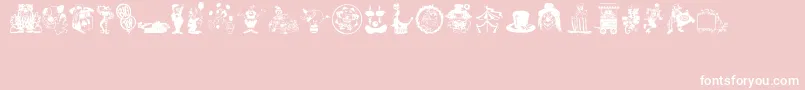 Шрифт Bigtop – белые шрифты на розовом фоне