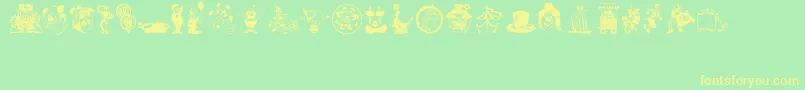 Bigtop Font – Yellow Fonts on Green Background