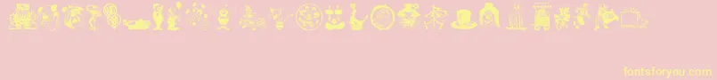 Bigtop Font – Yellow Fonts on Pink Background