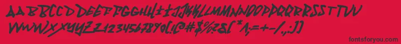 Fantomi Font – Black Fonts on Red Background