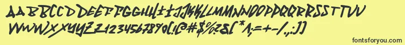 Шрифт Fantomi – чёрные шрифты на жёлтом фоне