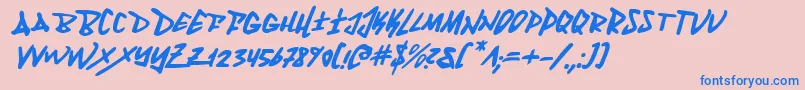 Fantomi Font – Blue Fonts on Pink Background