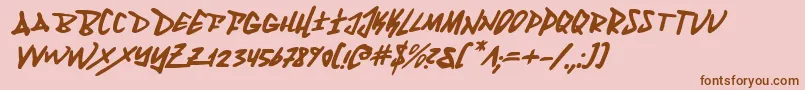 Шрифт Fantomi – коричневые шрифты на розовом фоне
