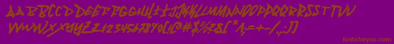 Шрифт Fantomi – коричневые шрифты на фиолетовом фоне