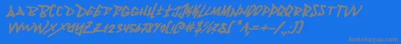 Fantomi-fontti – harmaat kirjasimet sinisellä taustalla