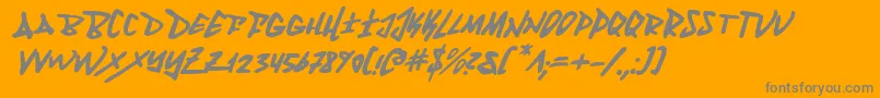Шрифт Fantomi – серые шрифты на оранжевом фоне