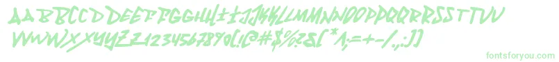 Fantomi Font – Green Fonts on White Background