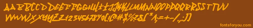 Fantomi Font – Orange Fonts on Brown Background