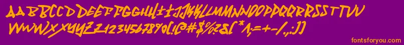 Fantomi Font – Orange Fonts on Purple Background
