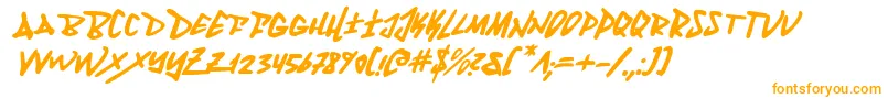 Fantomi Font – Orange Fonts on White Background