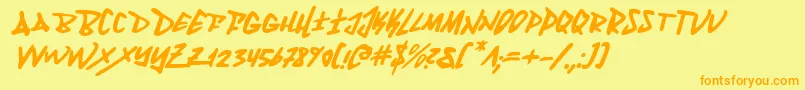 Fantomi Font – Orange Fonts on Yellow Background
