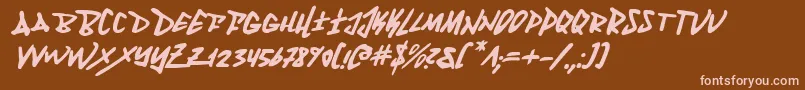 Fantomi Font – Pink Fonts on Brown Background