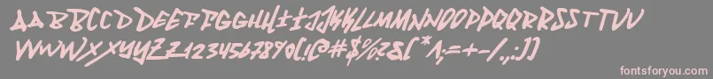 Fantomi Font – Pink Fonts on Gray Background