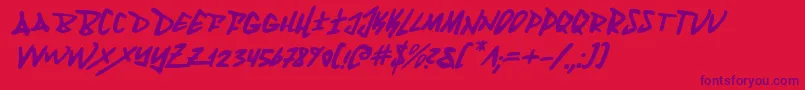 Fantomi Font – Purple Fonts on Red Background