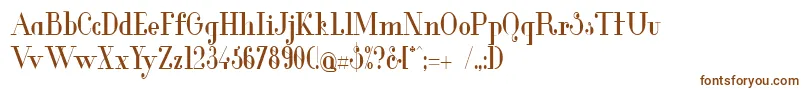 GlamorMediumCondensed-fontti – ruskeat fontit valkoisella taustalla