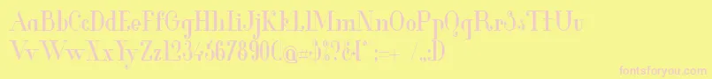 GlamorMediumCondensed Font – Pink Fonts on Yellow Background